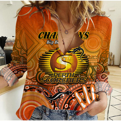 perth-scorchers-champions-women-casual-shirt-lizard-indigenous-aboriginal
