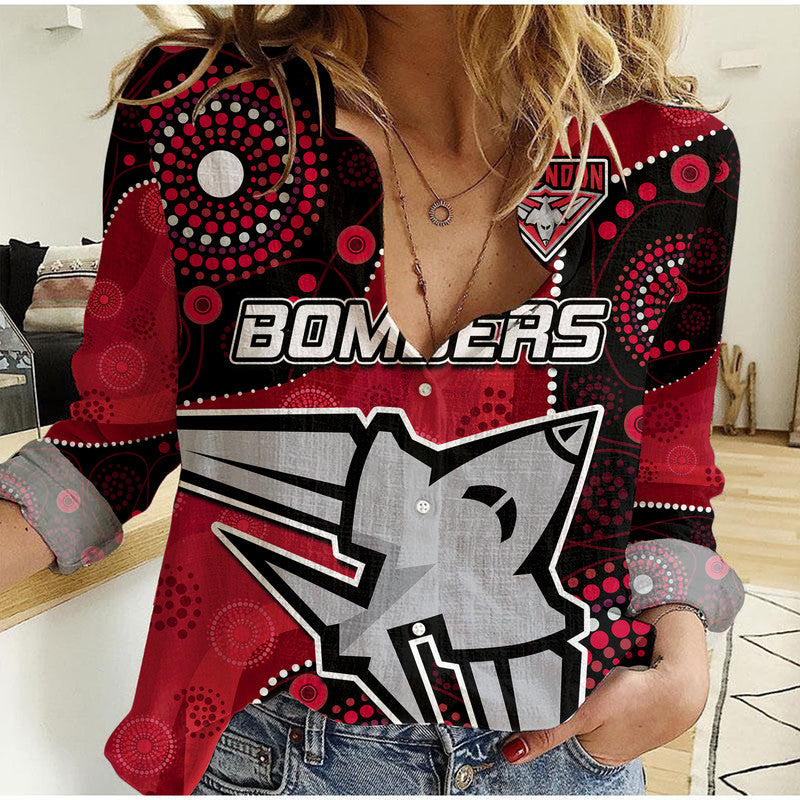 custom-personalised-essendon-football-aboriginal-bombers-women-casual-shirt