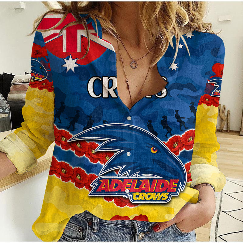 adelaide-crows-football-anzac-women-casual-shirt-lest-we-forget