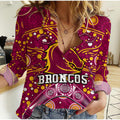 custom-personalised-broncos-rugby-women-casual-shirt-boomerang-indigenous-dots