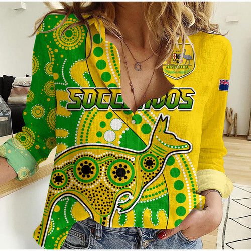 custom-personalised-australia-kangaroo-soccer-world-cup-women-casual-shirt-socceroos-aboriginal