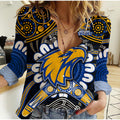 custom-personalised-west-coast-eagles-women-casual-shirt-boomerang-indigenous-dots