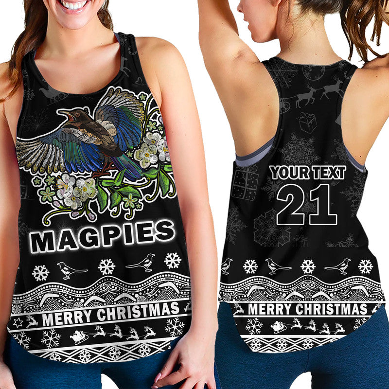 custom-personalised-and-number-collingwood-pies-unique-winter-season-women-racerback-tank-magpies-merry-christmas