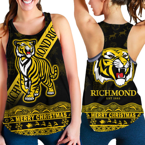 richmond-tigers-unique-winter-season-women-racerback-tank-tigers-merry-christmas