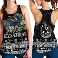 collingwood-pies-unique-winter-season-women-racerback-tank-magpies-merry-christmas