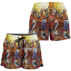 australia-kookaburra-dreaming-aboriginal-arty-style-women-short