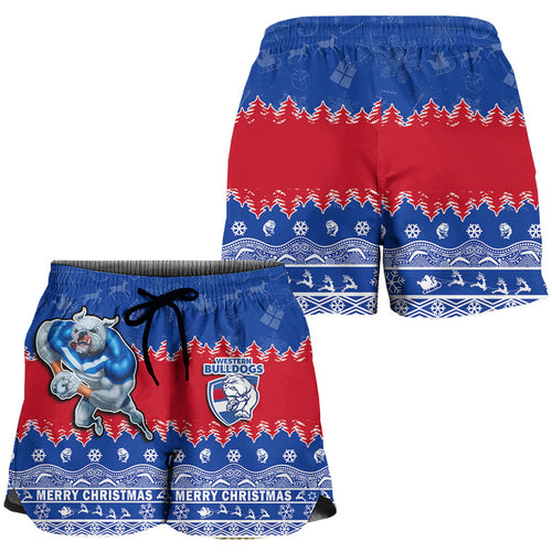 bulldogs-unique-winter-season-women-shorts-dogs-merry-christmas