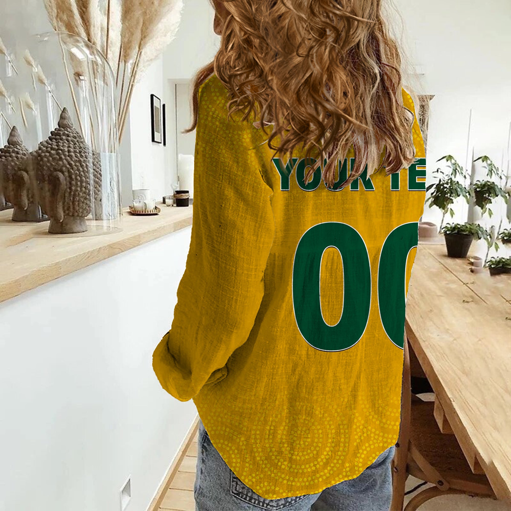 (Custom Personalised And Number) Australia Jillaroos Rugby Casual Shirt Women World Cup 2022 LT6