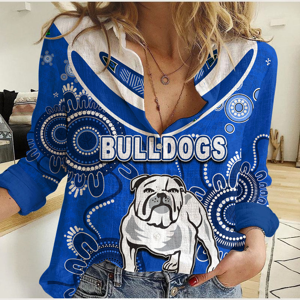 Bulldogs Rugby Aboriginal Boomerang Casual Shirt