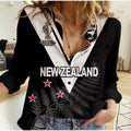 New Zealand Kiwi Ferns Rugby Casual Shirt Women World Cup 2022