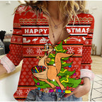 Australia Christmas Kagaroo Aboriginal Pattern 