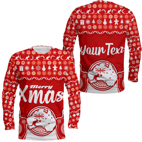 custom-personalised-australia-christmas-vibe-with-symbol-aboriginal-dot-painting-style-long-sleeve-shirt