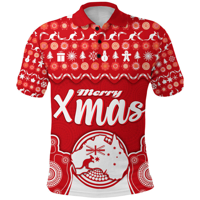 custom-personalised-australia-christmas-vibe-with-symbol-aboriginal-dot-painting-style-polo-shirt