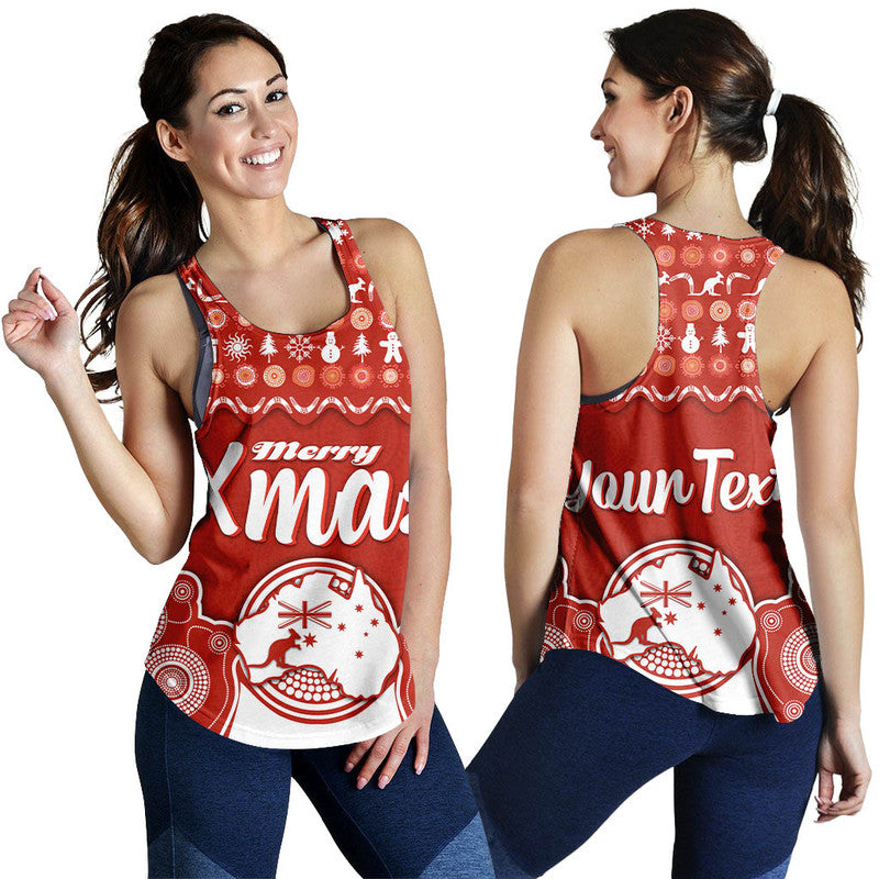 custom-personalised-australia-christmas-vibe-with-symbol-aboriginal-dot-painting-style-women-racerback-tank