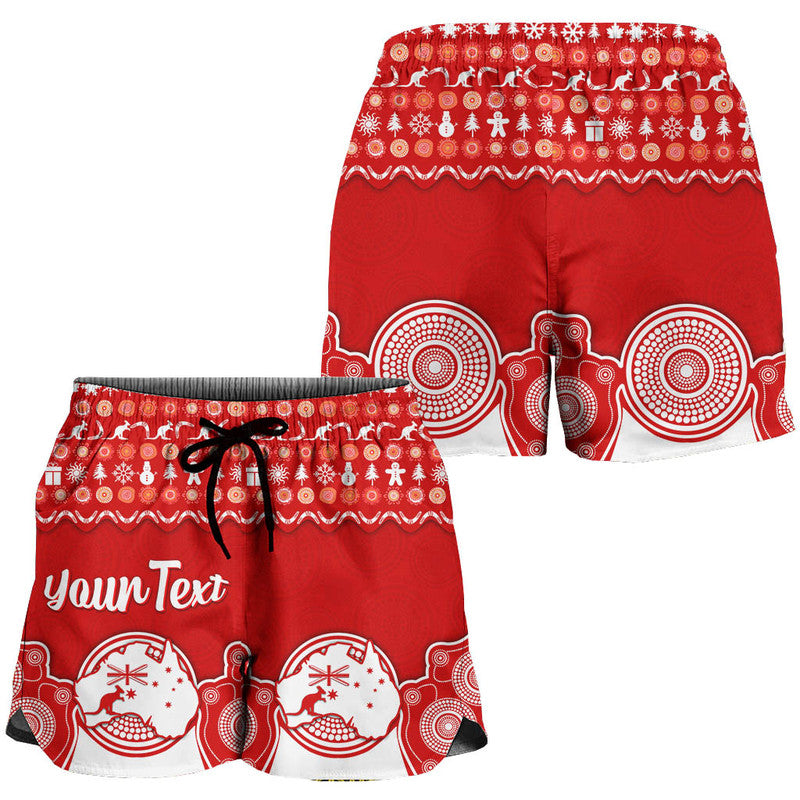 custom-personalised-australia-christmas-vibe-with-symbol-aboriginal-dot-painting-style-women-short