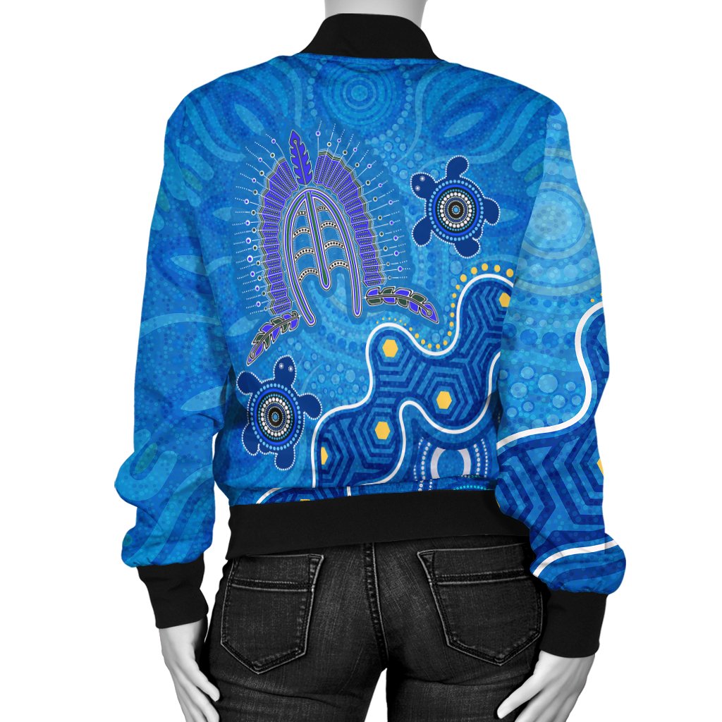 torres-strait-personalised-womens-bomber-jacket-dhari-and-turtle