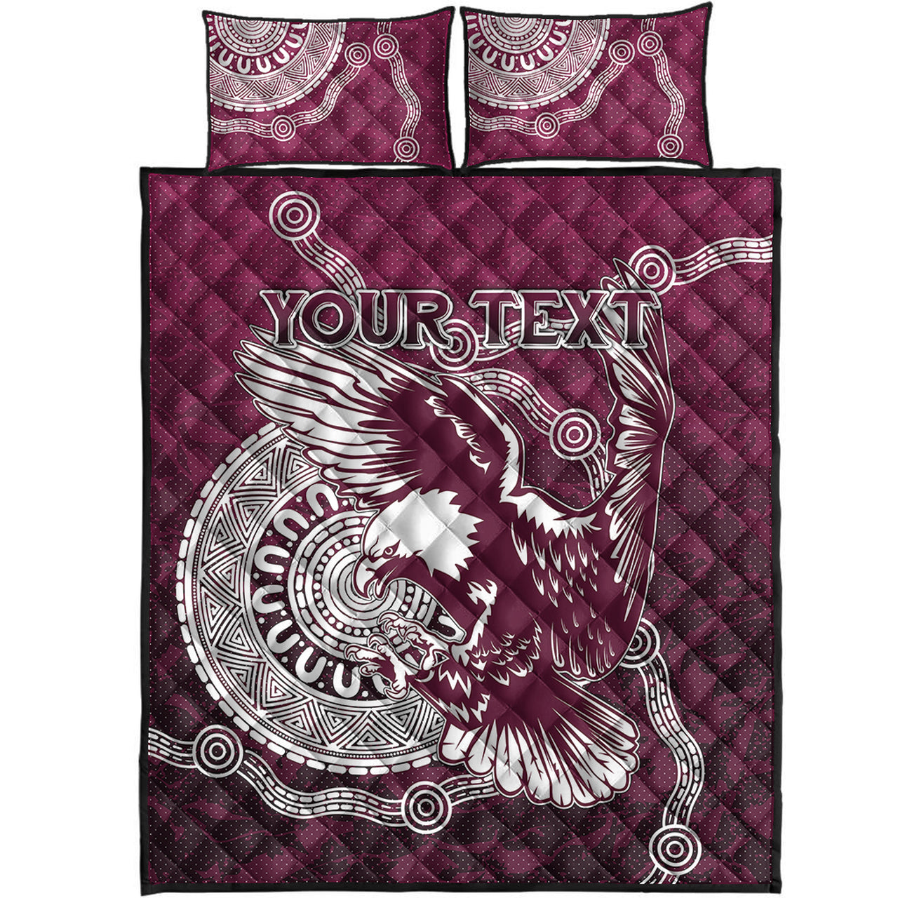 sea-eagles-rugby-quilt-bed-set-custom-super-eagles-quilt-bed-set