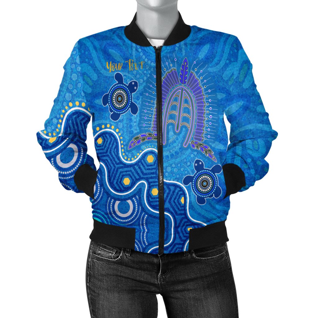 torres-strait-personalised-womens-bomber-jacket-dhari-and-turtle