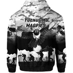Yuendumu Magpies Football Club ANZAC Zip Up And Pullover Hoodie Simple Style LT8