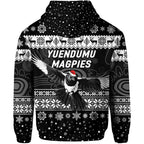 Yuendumu Magpies Football Club Hoodie Christmas Simple Style - Black LT8