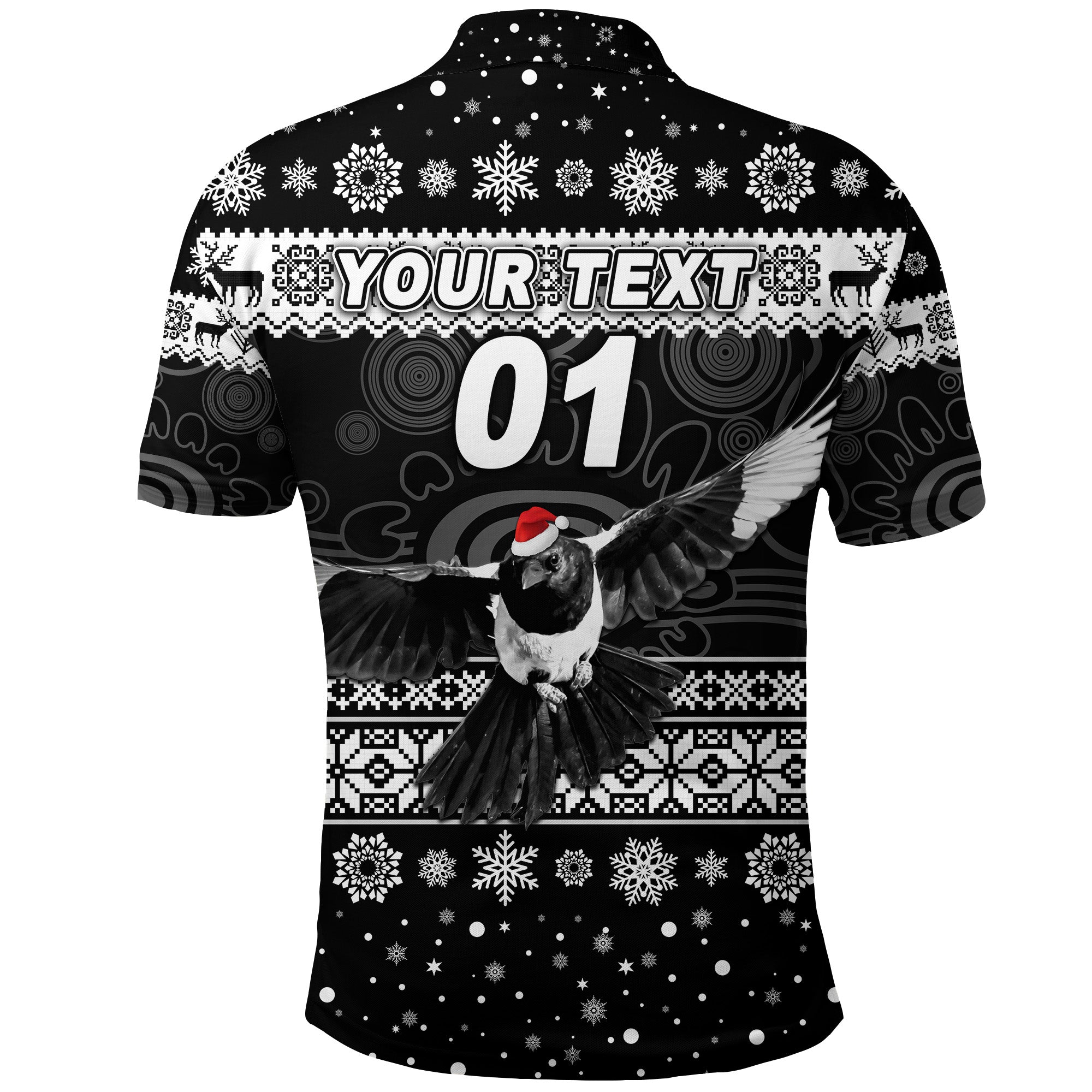 custom-personalised-yuendumu-magpies-football-club-polo-shirt-christmas-simple-style-black