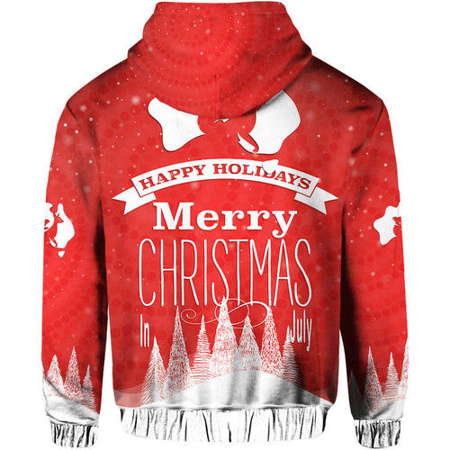 Australia Zip Up And Pullover Hoodie Yulefest Australian Xmas Tree Snow LT9