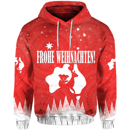 Australia Zip Up And Pullover Hoodie Yulefest Australian Xmas Tree Snow LT9