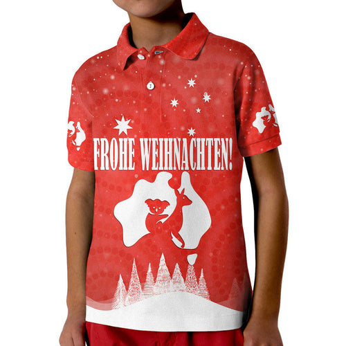 Australia Polo Shirt Yulefest Australian Xmas Tree Snow LT9
