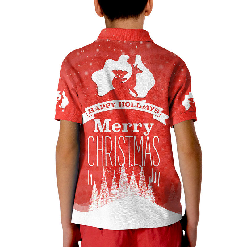 Australia Polo Shirt Yulefest Australian Xmas Tree Snow LT9