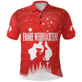 Australia Polo Shirt Yulefest Australian Xmas Tree Snow LT9