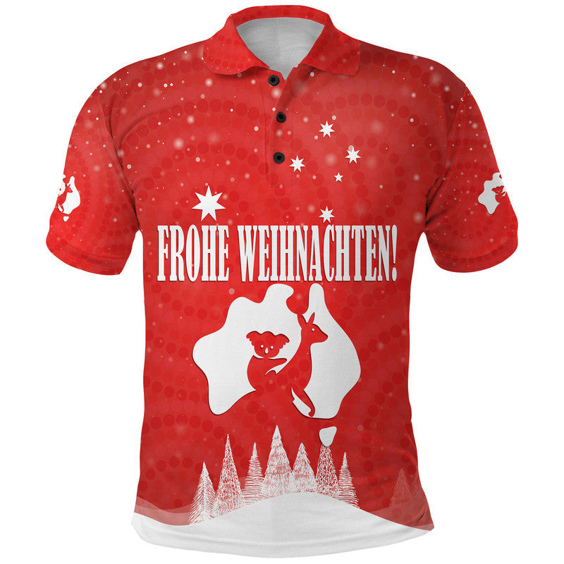 Australia Polo Shirt Yulefest Australian Xmas Tree Snow LT9