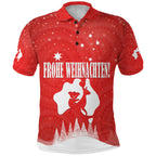 Australia Polo Shirt Yulefest Australian Xmas Tree Snow LT9