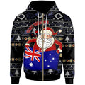christmas-zip-up-hoodie-australia-santa-claus-hold-the-flag-black