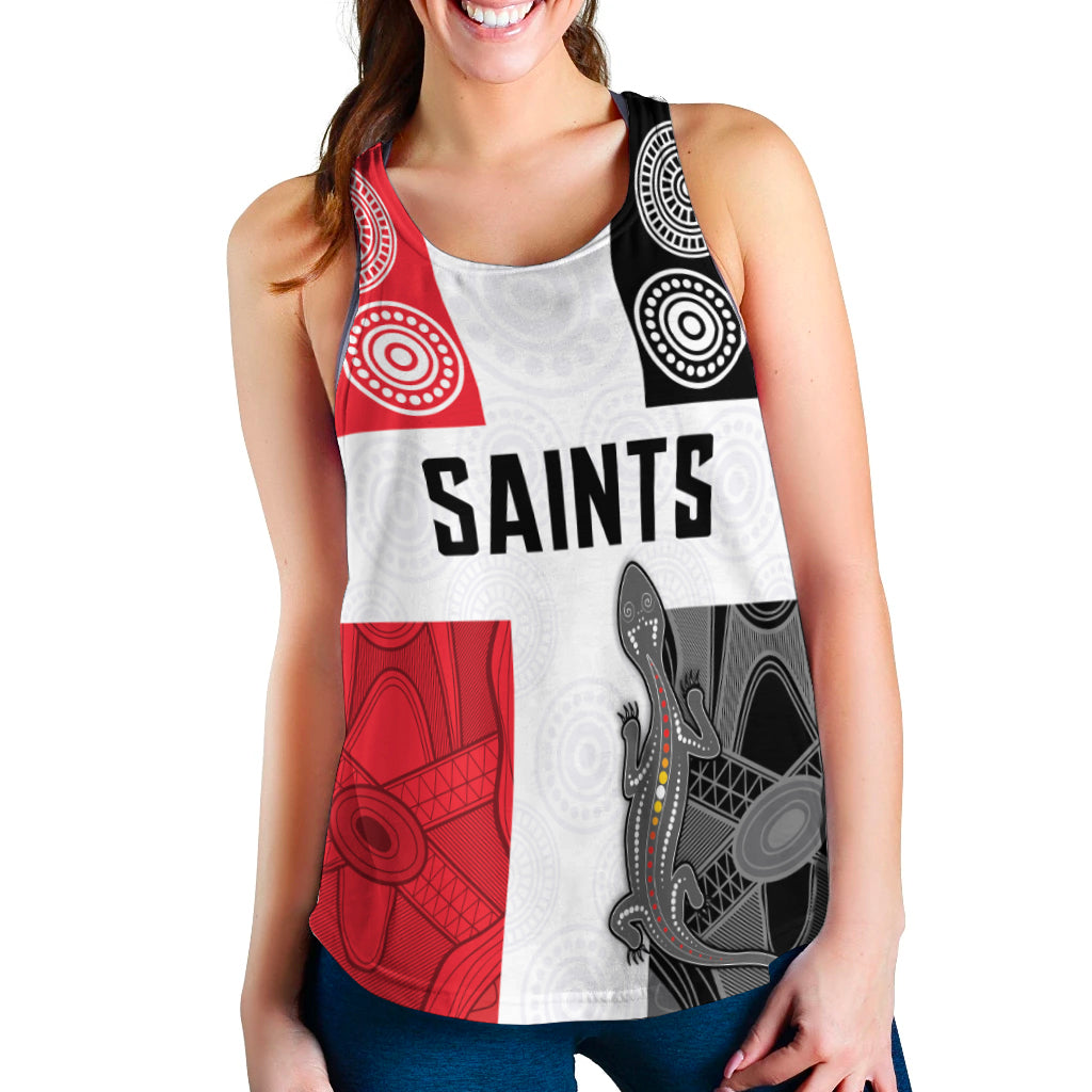 Saints Football Women Racerback Tank St Kilda Indigenous LT13 - Vibe Hoodie