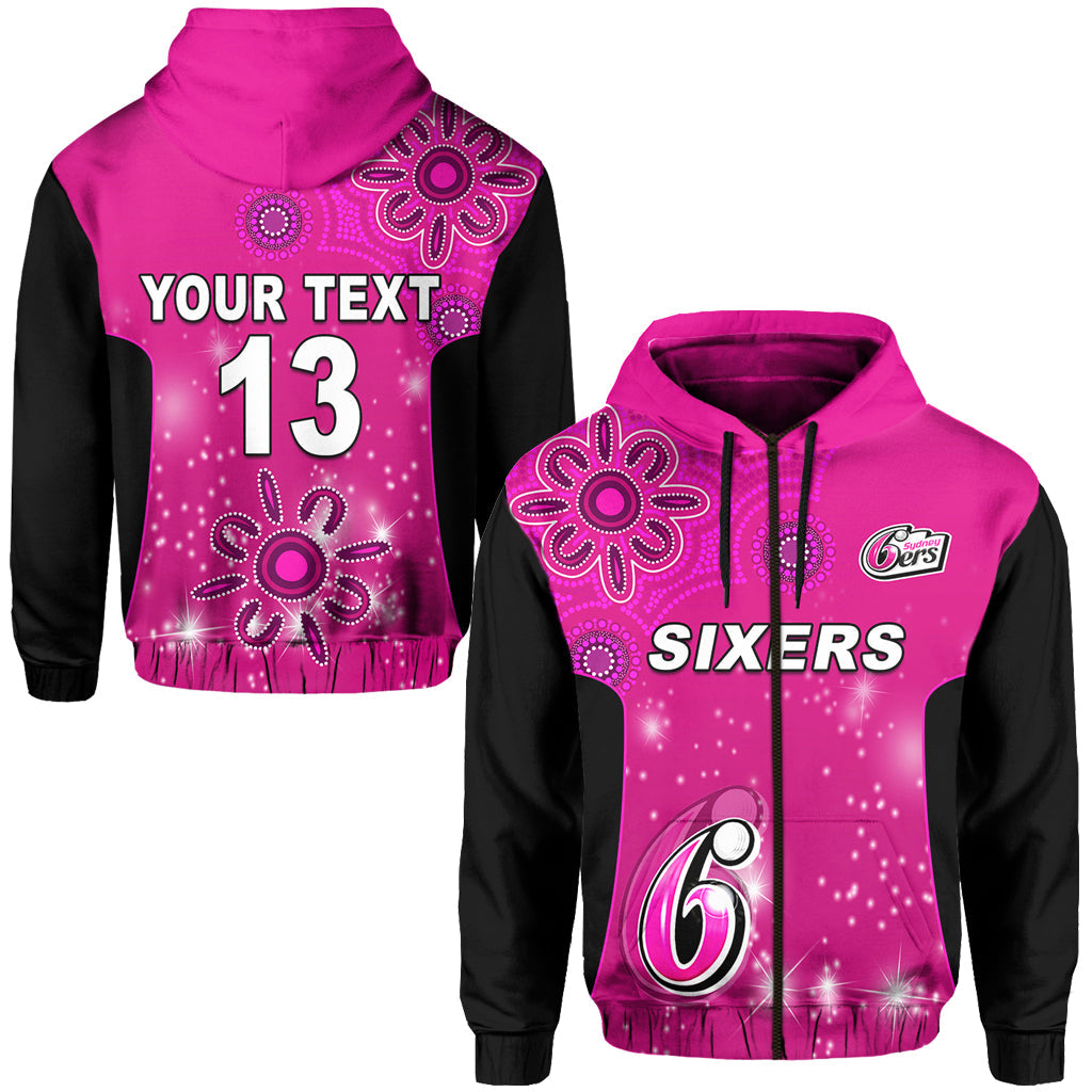 custom-text-and-number-sydney-sixers-zip-hoodie-cricket-australia-aboriginal