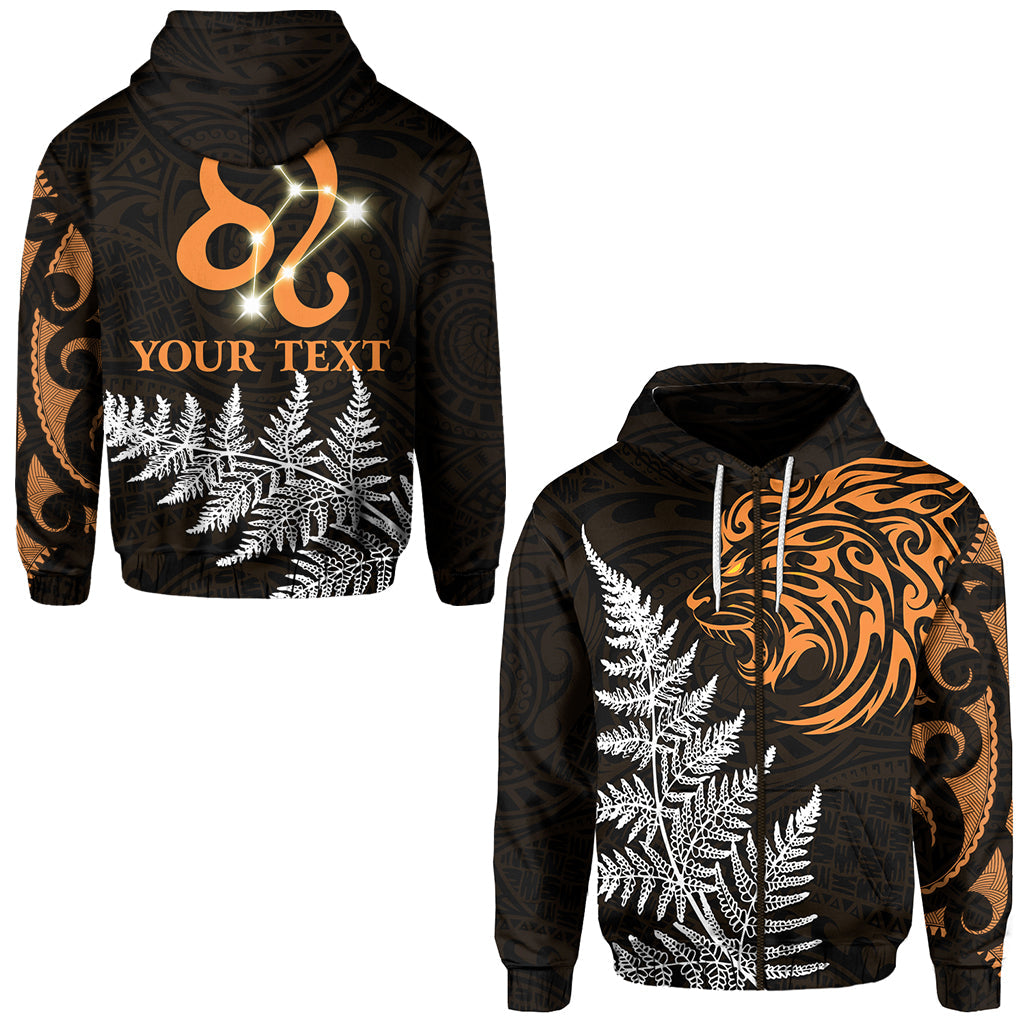 custom-personalised-leo-zodiac-style-maori-zip-hoodie-orange-lion