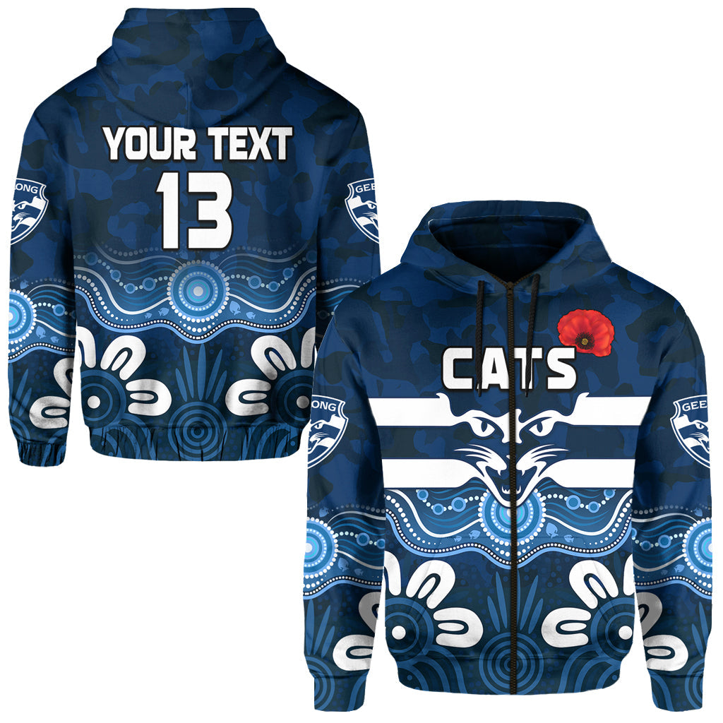 custom-text-and-number-cats-anzac-2022-hoodie-geelong-football-aboriginal-poppy