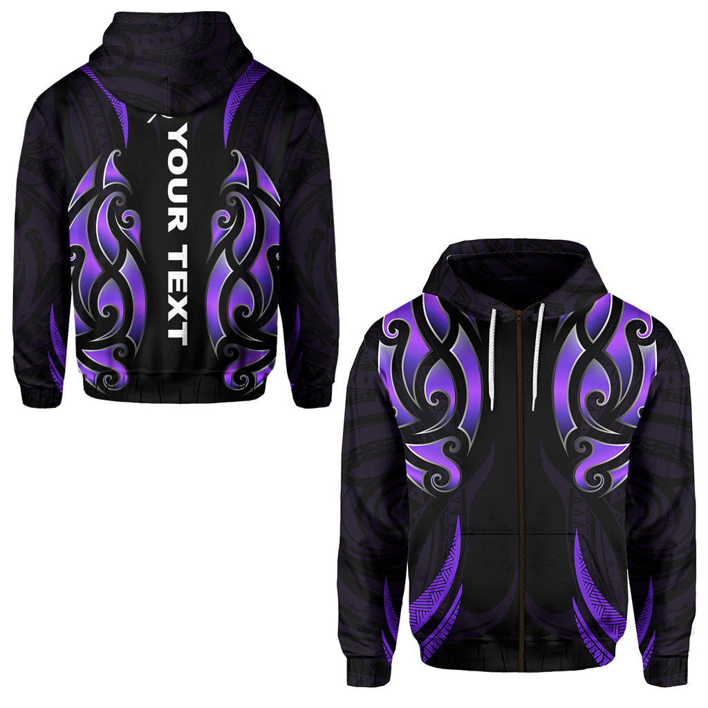 custom-personalised-new-zealand-maori-zip-hoodie-simple-love-purple