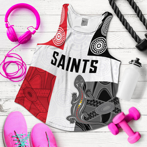 Saints Football Women Racerback Tank St Kilda Indigenous LT13 - Vibe Hoodie