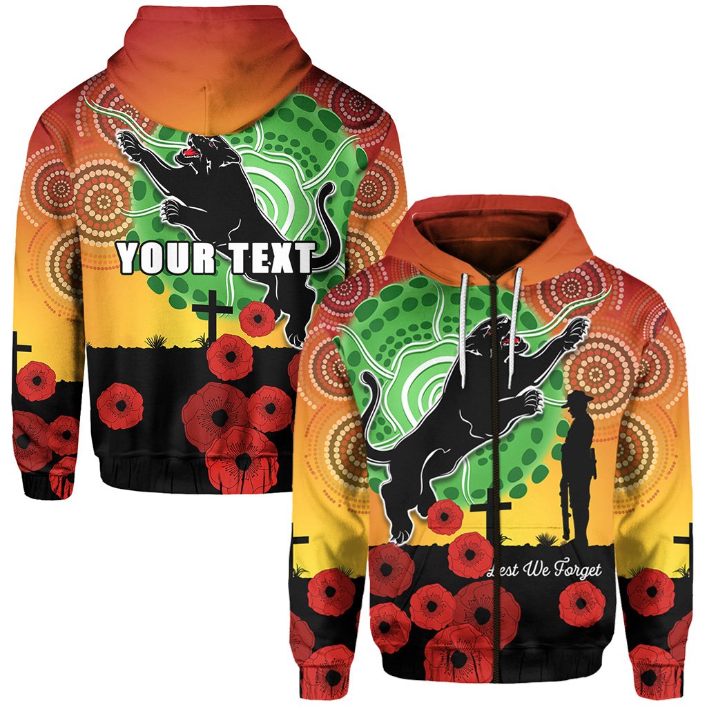 custom-personalised-panthers-anzac-day-zip-hoodie-mix-indigenous-lest-we-forget