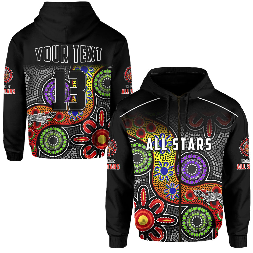 custom-text-and-number-all-stars-christmas-zip-hoodie-indigenous-dreamtime