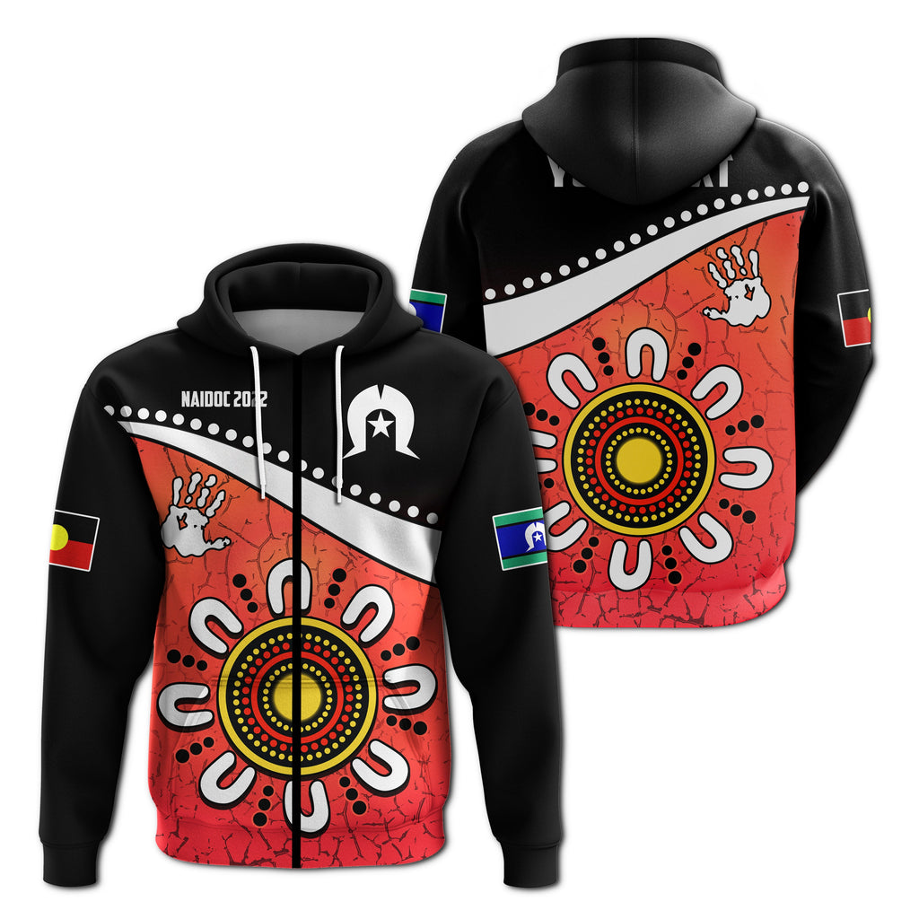custom-personalised-naidoc-week-2022-hoodie-torres-strait-islander-version-red-aboriginal-the-dhari