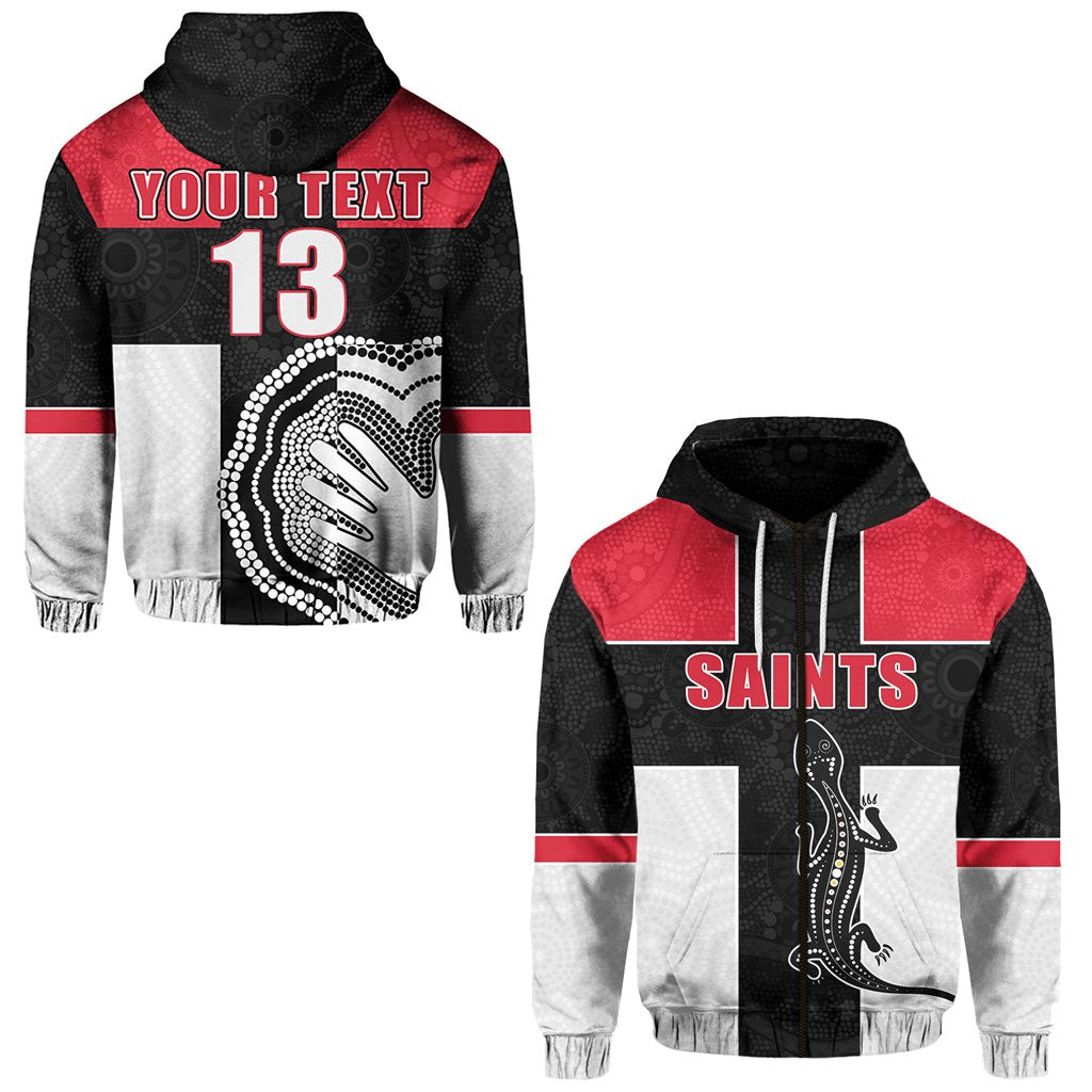 custom-personalised-saints-simple-indigenous-zip-hoodie-brave-st-kilda-custom-text-and-number