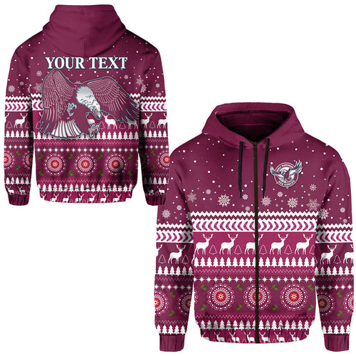 custom-personalised-sea-eagles-christmas-zip-hoodie-shirt-manly-warringah