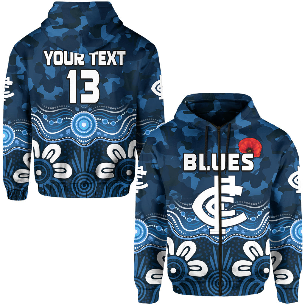 custom-text-and-number-blues-anzac-2022-hoodie-carlton-football-aboriginal-poppy