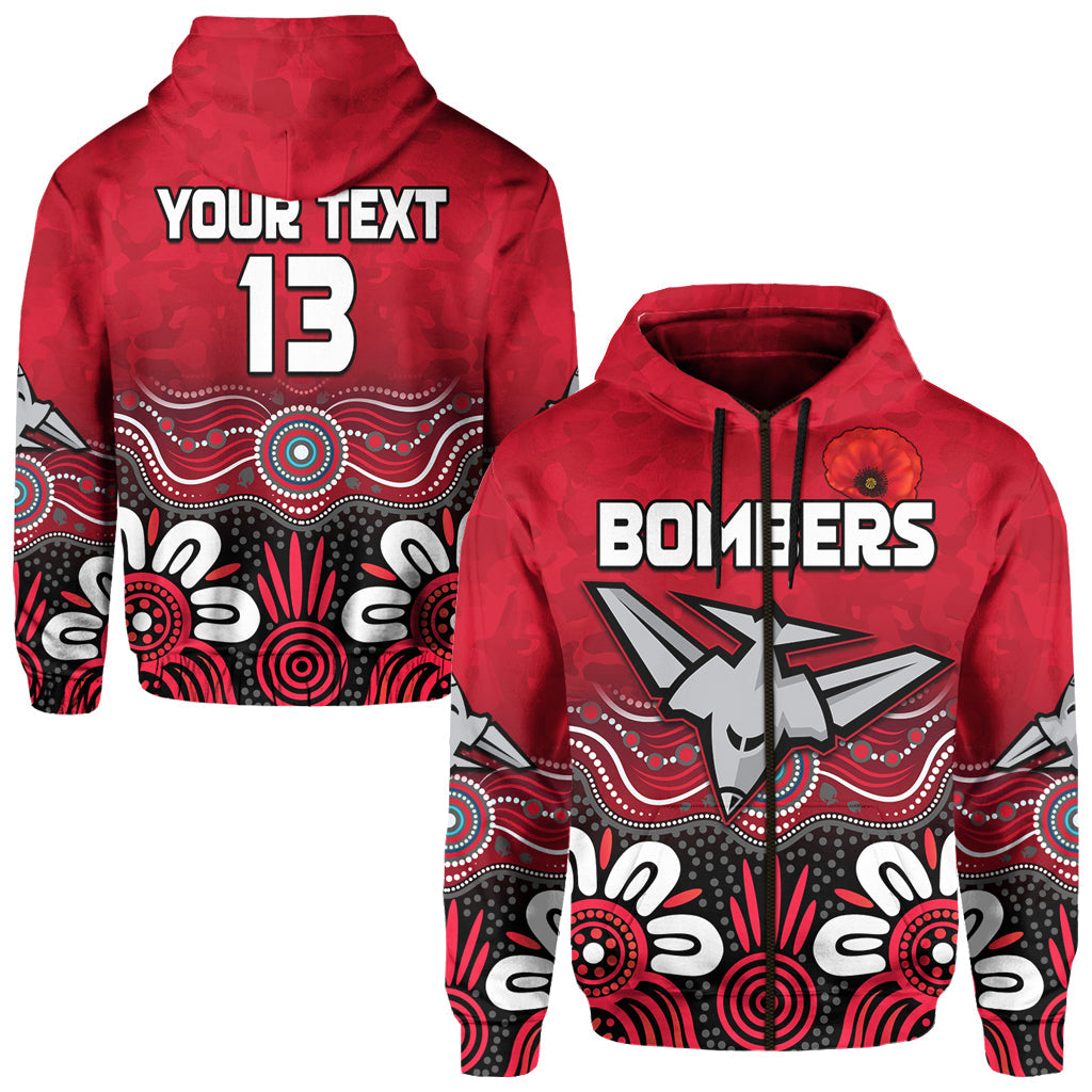 custom-text-and-number-bombers-anzac-2022-hoodie-essendon-football-aboriginal-remember-them