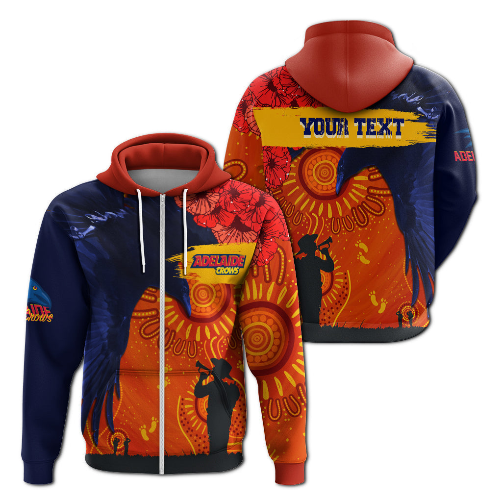 custom-personalised-adelaide-crows-indigenous-anzac-day-zip-hoodie-we-will-remember