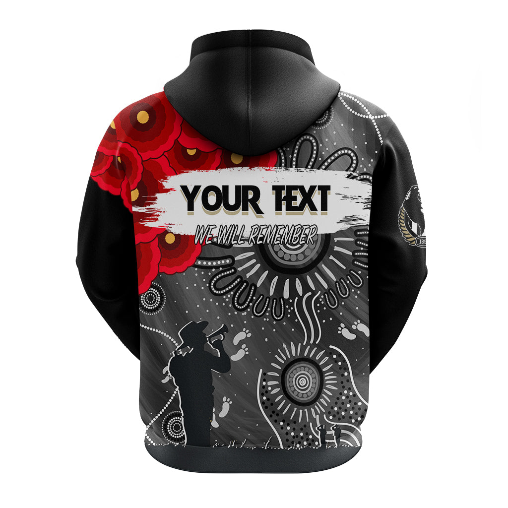 custom-personalised-collingwood-magpies-indigenous-anzac-day-hoodie-we-will-remember