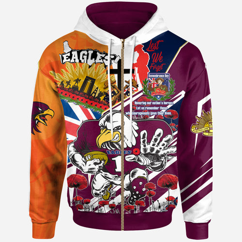 sea-eagles-rugby-hoodie-custom-remembrance-eagles-anzac-quote-with-poppy-and-rosemary-hoodie