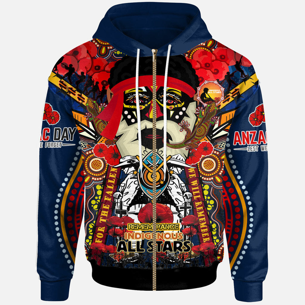 all-stars-rugby-aboriginal-anzac-custom-watercolour-hoodie-remembrance-indigenous-dreamtime-with-poppy-flower